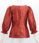 Hula 3/4 Sleeve Blouse with Shantung / Dark Red 2 / J3264drd2