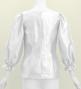 Hula 3/4 Sleeve Blouse with Shantung / White / J3264wh