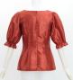 Hula Elbow Sleeve Blouse with Shantung / Dark Red 2 / J3265drd2