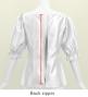 Hula Elbow Sleeve Blouse with Shantung / White / J3265wh