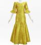 Hula Long Dress with Protea Print / Luxury Collection / Gold / J3266gd