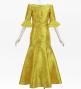 Hula Long Dress with Protea Print / Luxury Collection / Gold / J3266gd