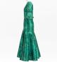 Hula Long Dress with Protea Print / Luxury Collection / Green / J3266gr