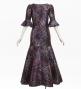Hula Long Dress with Protea Print / Luxury Collection / Plum / J3266pl
