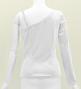 Hula One Shoulder Long Sleeve Blouse with Velvet / White / J3268wh