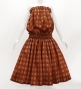 Hula Tube Top & Pa'u Set-Up with Palaka Check Print / Luxury Collection / Brown / J3285br