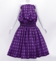 Hula Tube Top & Pa'u Set-Up with Palaka Check Print / Luxury Collection / Deep Purple / J3285dpu