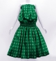 Hula Tube Top & Pa'u Set-Up with Palaka Check Print / Luxury Collection / Green / J3285gr