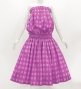 Hula Tube Top & Pa'u Set-Up with Palaka Check Print / Luxury Collection / Lilac / J3285li