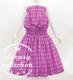 Hula Tube Top & Pa'u Set-Up with Palaka Check Print / Luxury Collection / Lilac / J3285li
