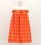 Hula Tube Top & Pa'u Set-Up with Palaka Check Print / Luxury Collection / Orange / J3285or
