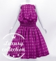 Hula Tube Top & Pa'u Set-Up with Palaka Check Print / Luxury Collection / Purple / J3285pu