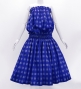 Hula Tube Top & Pa'u Set-Up with Palaka Check Print / Luxury Collection / Royal Blue / J3285rbl