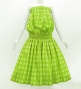 Hula Tube Top & Pa'u Set-Up with Palaka Check Print / Luxury Collection / Yellow Green / J3285yegr