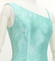 Hula One Shoulder Dress with Hawaiian Leaf / Luxury Collection / Light Blue / J3306lbl