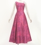 Hula One Shoulder Dress with Hawaiian Leaf / Luxury Collection / Wine / J3306wi