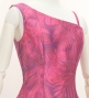 Hula One Shoulder Dress with Hawaiian Leaf / Luxury Collection / Wine / J3306wi
