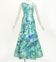 Hula One Shoulder Dress with Leaf / Luxury Collection / Light Blue / J3307lbl