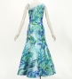 Hula One Shoulder Dress with Leaf / Luxury Collection / Light Blue / J3307lbl