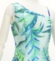 Hula One Shoulder Dress with Leaf / Luxury Collection / Light Blue / J3307lbl