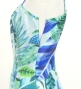 Hula One Shoulder Dress with Leaf / Luxury Collection / Light Blue / J3307lbl