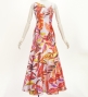Hula One Shoulder Dress with Leaf / Luxury Collection / Red / J3307rd