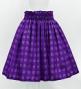 Hula Shantung Pa'u Skirt with Palaka Check Print / Luxury Collection / Deep Purple / J3308dpu