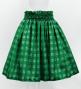 Hula Shantung Pa'u Skirt with Palaka Check Print / Luxury Collection / Green / J3308gr