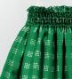 Hula Shantung Pa'u Skirt with Palaka Check Print / Luxury Collection / Green / J3308gr