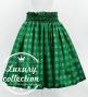 Hula Shantung Pa'u Skirt with Palaka Check Print / Luxury Collection / Green / J3308gr