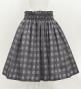 Hula Shantung Pa'u Skirt with Palaka Check Print / Luxury Collection / Gray / J3308gy