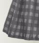 Hula Shantung Pa'u Skirt with Palaka Check Print / Luxury Collection / Gray / J3308gy