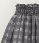 Hula Shantung Pa'u Skirt with Palaka Check Print / Luxury Collection / Gray / J3308gy