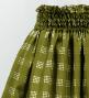 Hula Shantung Pa'u Skirt with Palaka Check Print / Luxury Collection / Khaki / J3308ka
