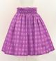 Hula Shantung Pa'u Skirt with Palaka Check Print / Luxury Collection / Lilac / J3308li