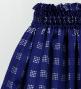 Hula Shantung Pa'u Skirt with Palaka Check Print / Luxury Collection / Navy / J3308nv