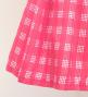 Hula Shantung Pa'u Skirt with Palaka Check Print / Luxury Collection / Pink / J3308pi