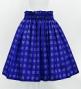 Hula Shantung Pa'u Skirt with Palaka Check Print / Luxury Collection / Royal Blue / J3308rbl