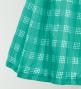 Hula Shantung Pa'u Skirt with Palaka Check Print / Luxury Collection / Turquoise Blue / J3308tbl