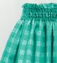 Hula Shantung Pa'u Skirt with Palaka Check Print / Luxury Collection / Turquoise Blue / J3308tbl