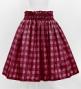 Hula Shantung Pa'u Skirt with Palaka Check Print / Luxury Collection / Wine / J3308wi