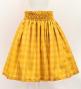 Hula Shantung Pa'u Skirt with Palaka Check Print / Luxury Collection / Yellow / J3308ye