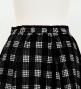 Hula Long Frill Shantung Circular Skirt with Palaka Check Print / Black / J3309bk