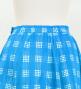 Hula Long Frill Shantung Circular Skirt with Palaka Check Print / Blue / J3309bl
