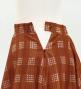 Hula Long Frill Shantung Circular Skirt with Palaka Check Print / Brown / J3309br