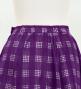 Hula Long Frill Shantung Circular Skirt with Palaka Check Print / Deep Purple / J3309dpu