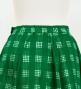 Hula Long Frill Shantung Circular Skirt with Palaka Check Print / Green / J3309gr