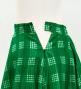 Hula Long Frill Shantung Circular Skirt with Palaka Check Print / Green / J3309gr
