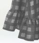 Hula Long Frill Shantung Circular Skirt with Palaka Check Print / Gray / J3309gy