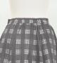 Hula Long Frill Shantung Circular Skirt with Palaka Check Print / Gray / J3309gy